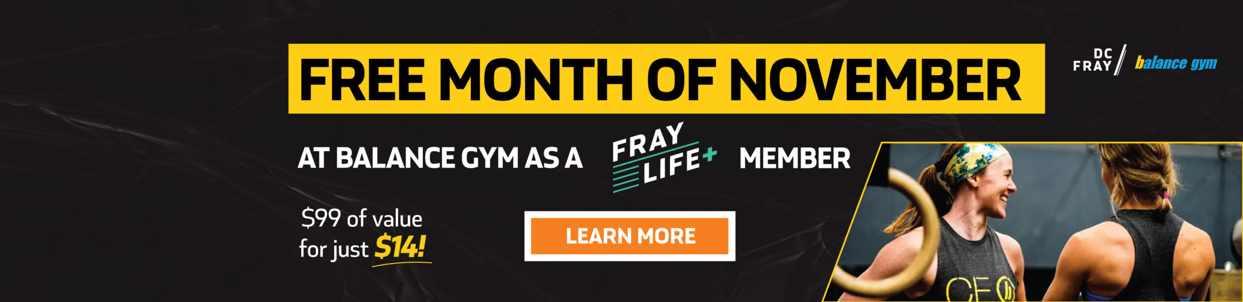 FrayLife+: FREE Month of November at Balance Gym