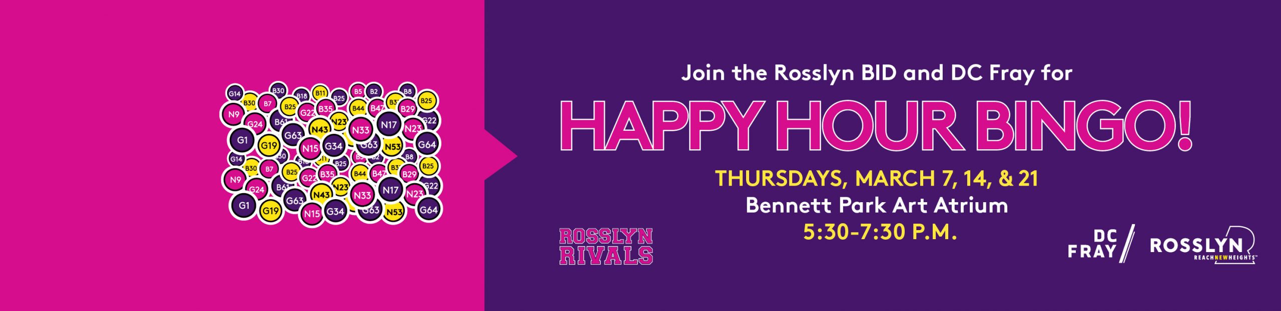 Rosslyn BID Happy Hour Bingo Series